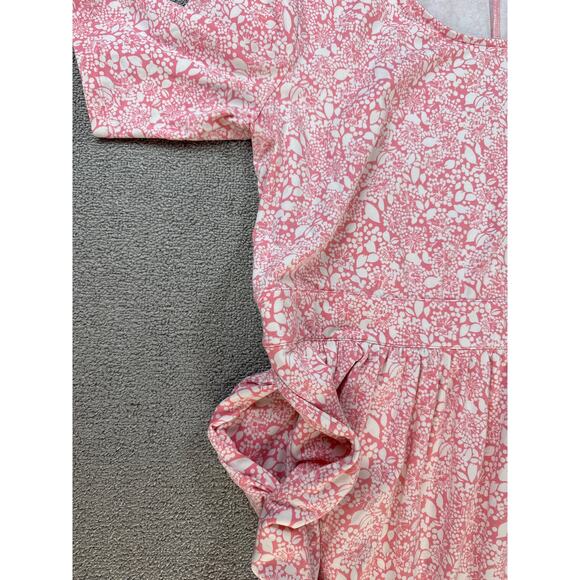 Lands End Dress Floral Pockets Short Sleeve Casual Trad Wife Size XL - Picture 3 of 9